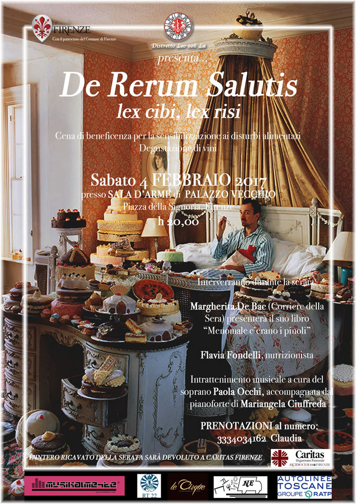 Sabato 4 Febbario – Le Cirque catering ufficiale del “De Rerum Salutis”